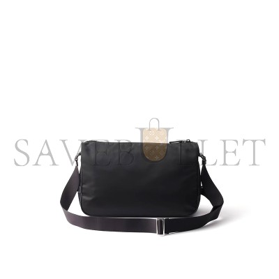 PRADA LARGE RE-NYLON AND SAFFIANO LEATHER SHOULDER BAG 2VH191 (35*22*12cm)